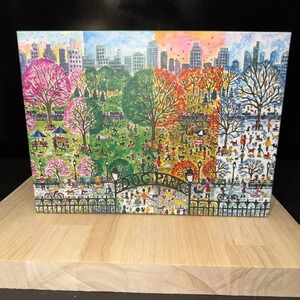 Galison Dog Park In Four Seasons 1000 Piece Jigsaw Puzzle Michael Storrings New